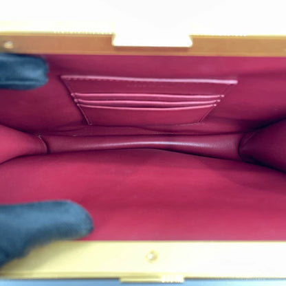 Celine Clasp Crossbody Bag in Burgundy