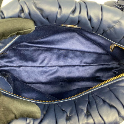 miumiu Braided Shoulder Bag in Navy Blue