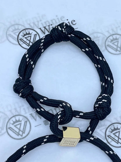 Miumiu Black White Metal Logo Bracelet