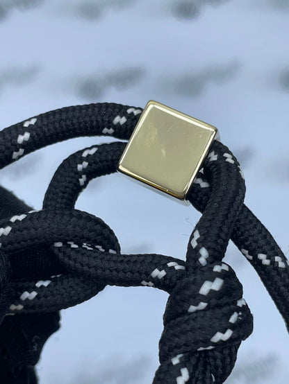 Miumiu Black White Metal Logo Bracelet