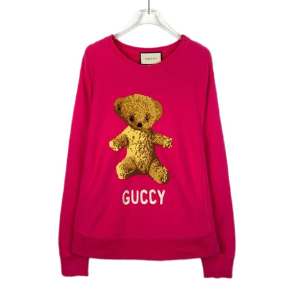 Gucci Pink Bear Embroidered Sweatshirt