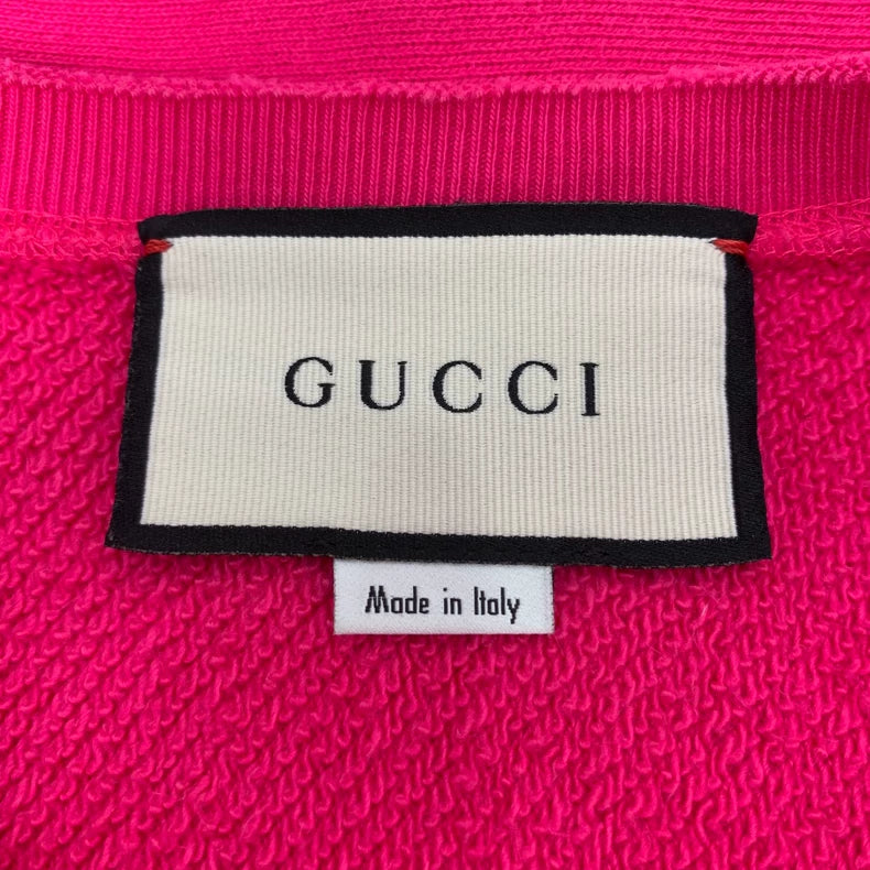 Gucci Pink Bear Embroidered Sweatshirt