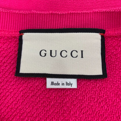 Gucci Pink Bear Embroidered Sweatshirt
