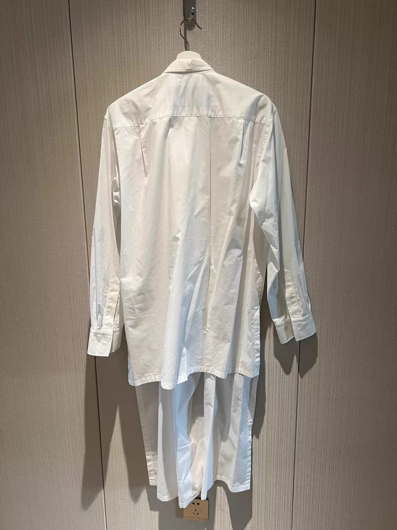Yohji Yamamoto Vintage White Long Shirt