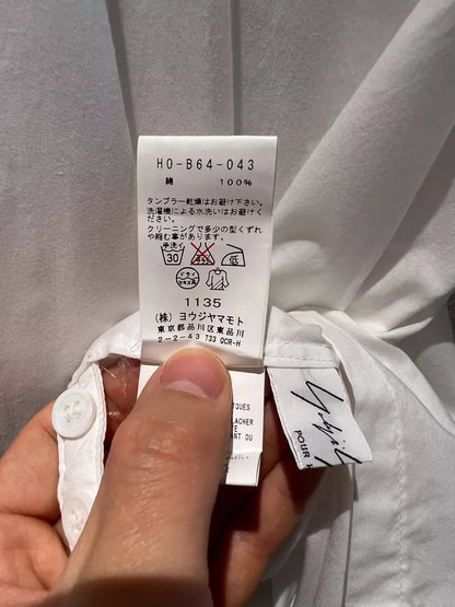 Yohji Yamamoto Vintage White Long Shirt