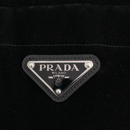 Prada Black Cotton Triangular Logo Jacket