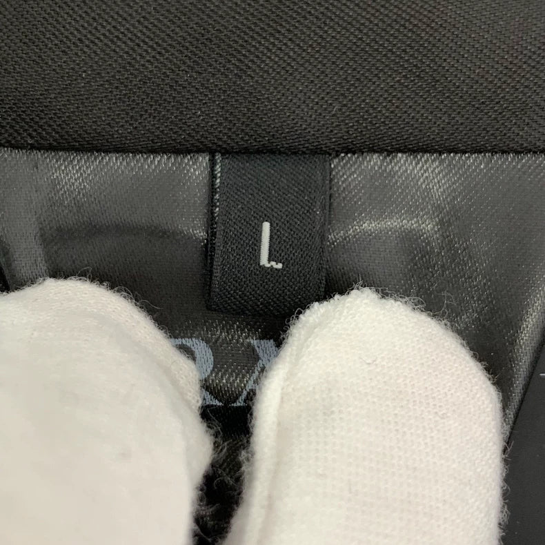 Prada Black Cotton Triangular Logo Jacket