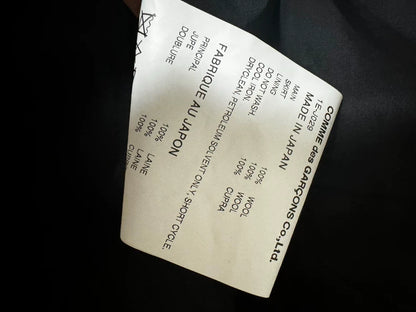 CDG Black Pleated Hem Blazer Coat