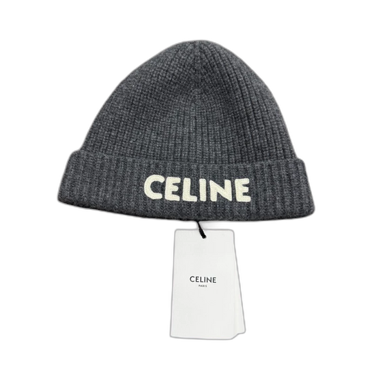Celine Logo Cashmere Beanie Hat-zp