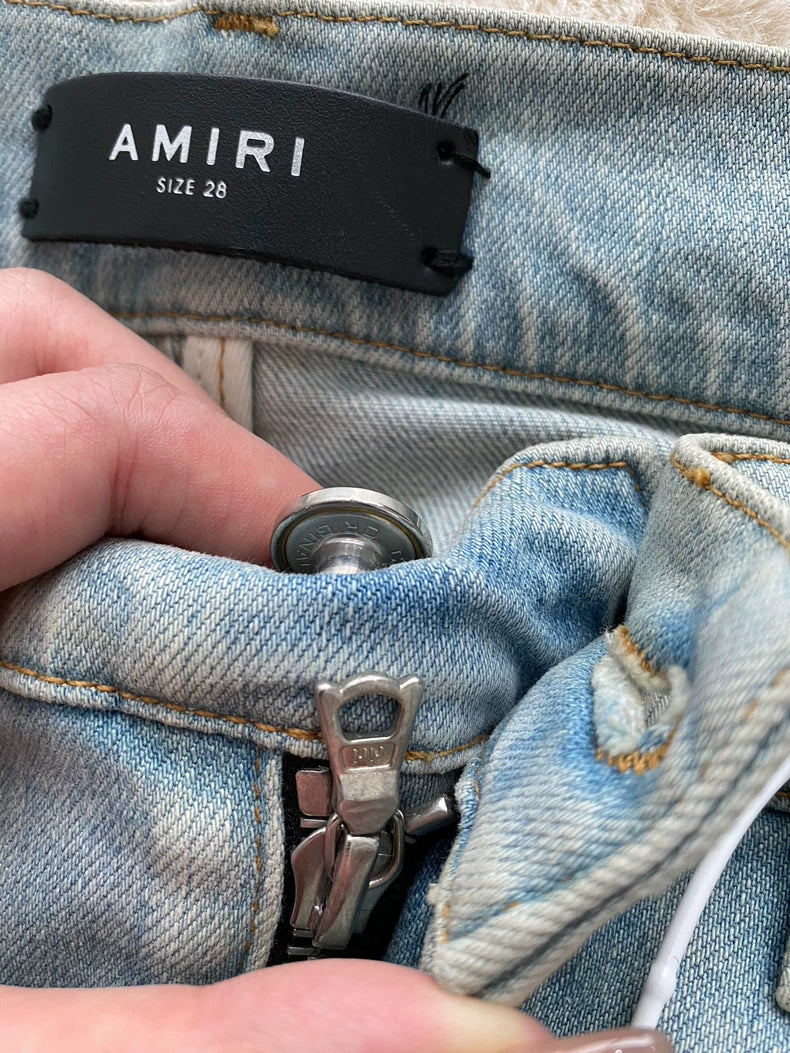 Amiri Neon Side Stripe Denim Pants