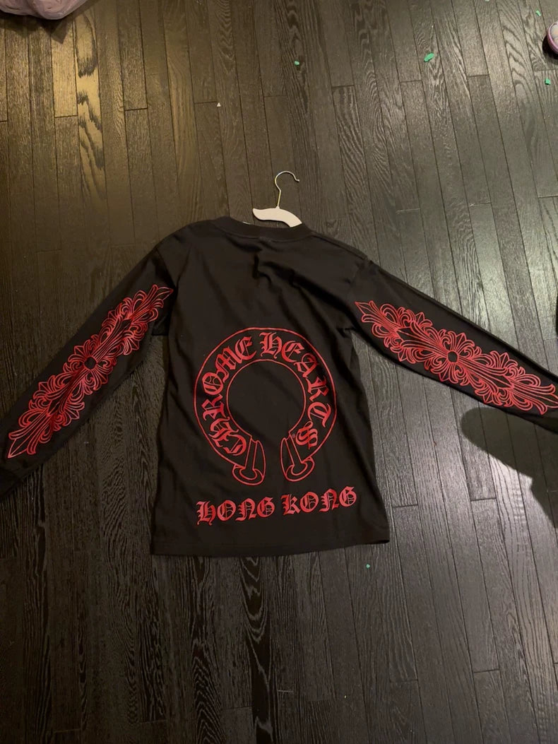 Chrome Hearts Black Long Sleeve T-Shirt