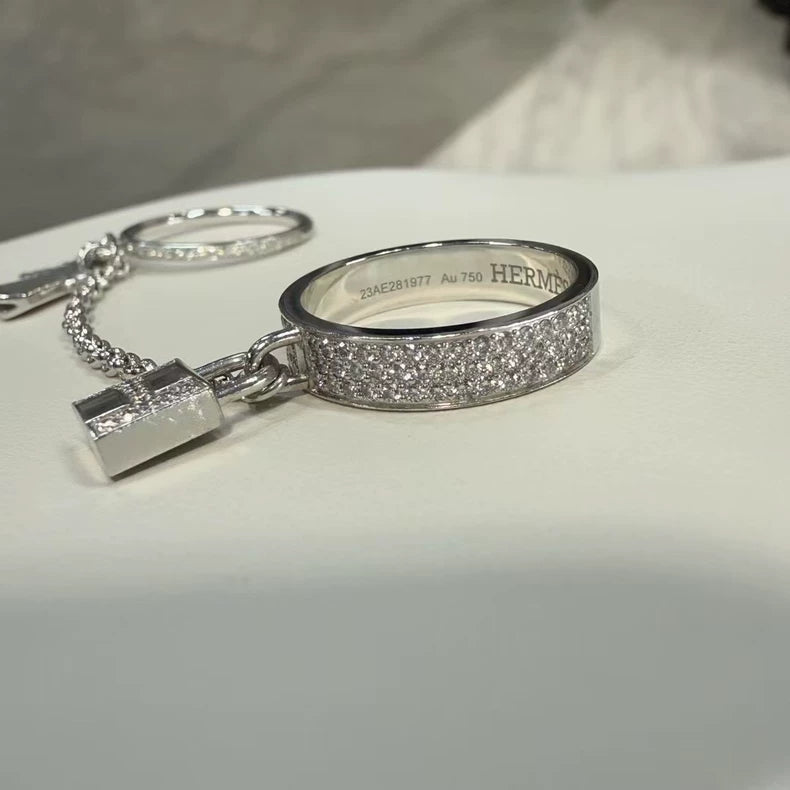 Hermes Kelly Clochette Diamond Ring