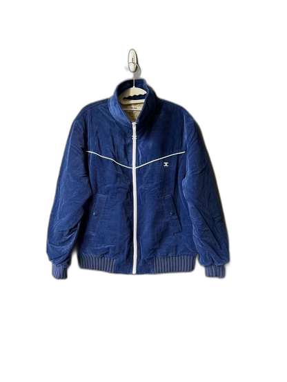 Celine Blue Corduroy Embroidered Jacket