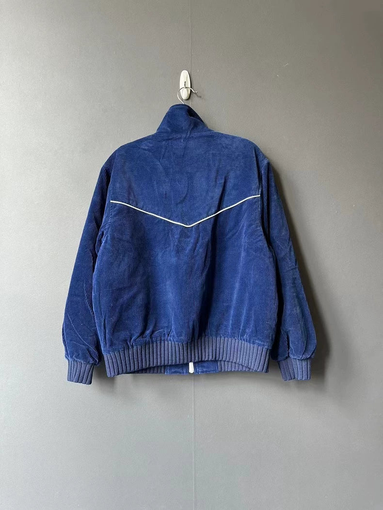 Celine Blue Corduroy Embroidered Jacket