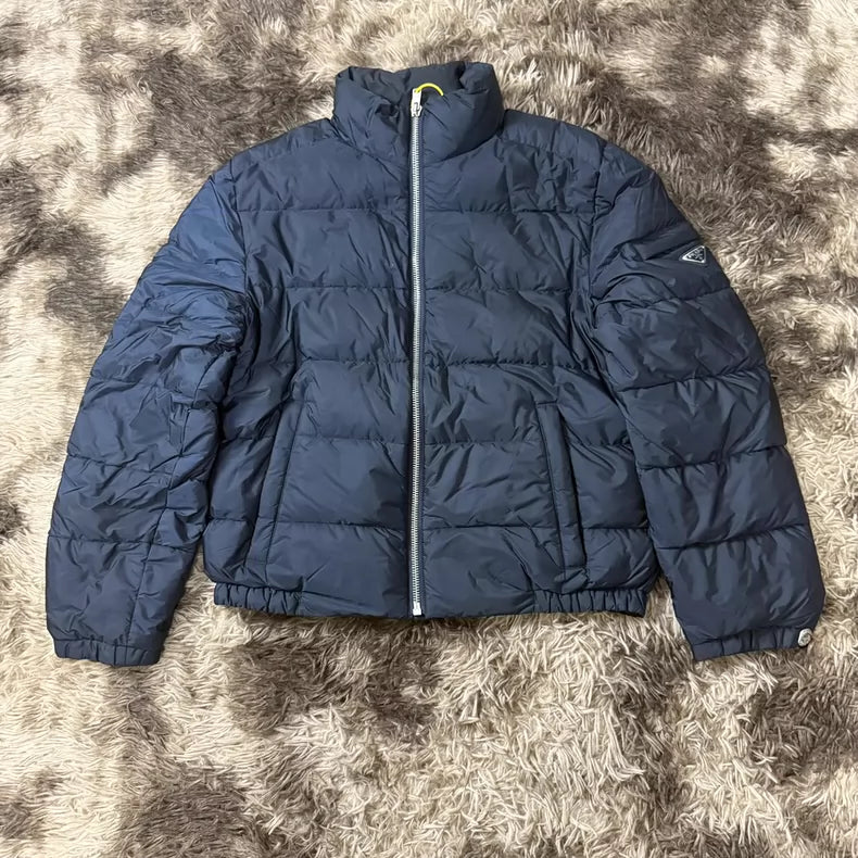 Prada Nylon Puffer Jacket with Triangle Logo