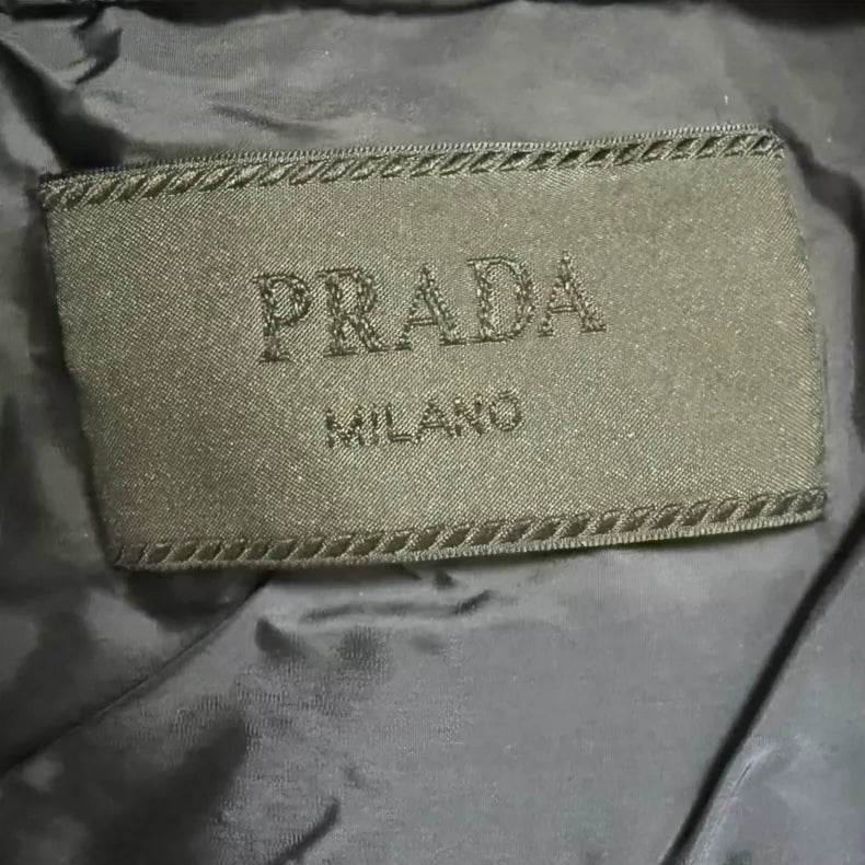 Prada Nylon Puffer Jacket with Triangle Logo