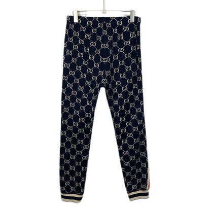 Gucci Dark Blue Logo Stretch Pants