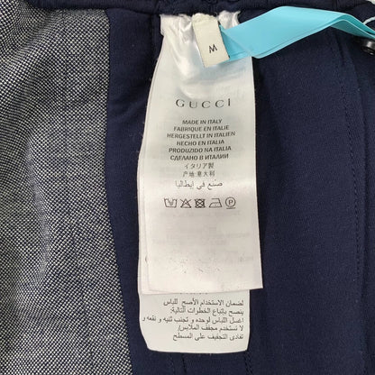 Gucci Dark Blue Logo Stretch Pants