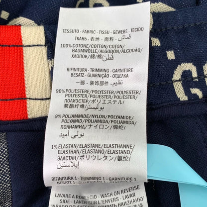 Gucci Dark Blue Logo Stretch Pants