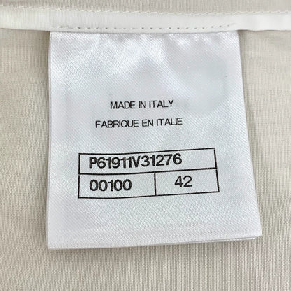 Chanel White Cotton Collared Long Sleeve Shirt