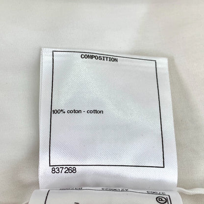 Chanel White Cotton Collared Long Sleeve Shirt