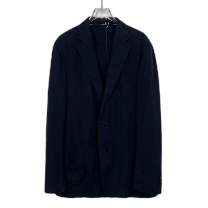 Ermenegildo Zegna Navy Cotton Blazer Size 50