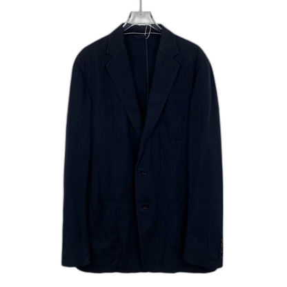 Ermenegildo Zegna Navy Cotton Blazer Size 50