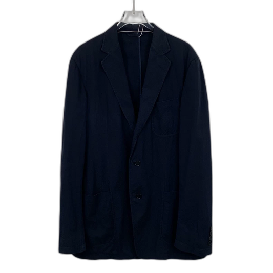Ermenegildo Zegna Navy Cotton Blazer Size 50