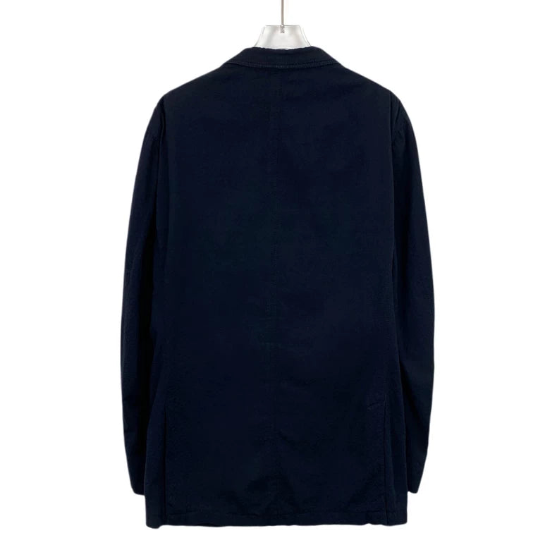 Ermenegildo Zegna Navy Cotton Blazer Size 50