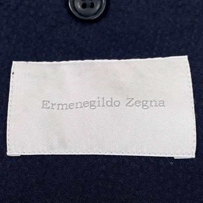 Ermenegildo Zegna Navy Cotton Blazer Size 50