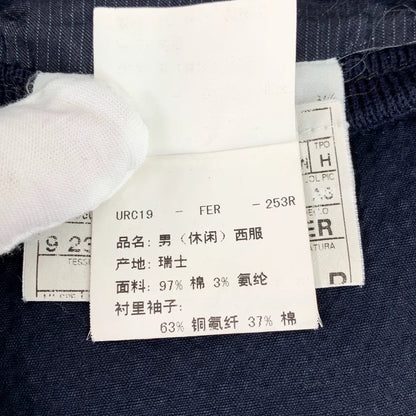 Ermenegildo Zegna Navy Cotton Blazer Size 50