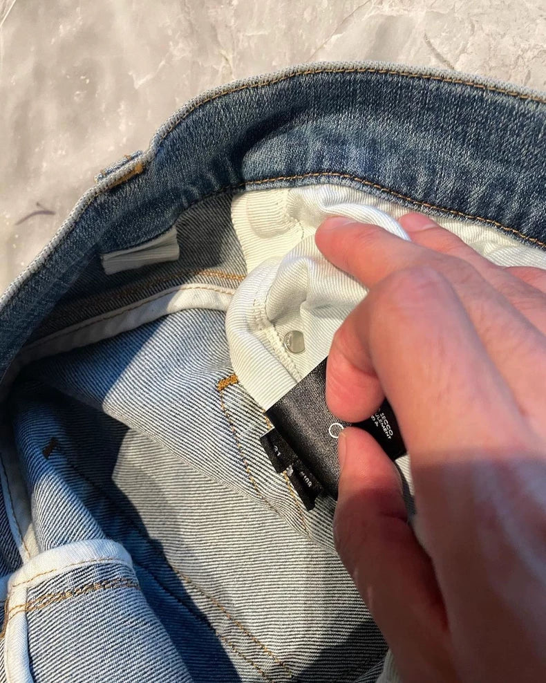 Amiri Thrash MX1 Denim Pants in Blue