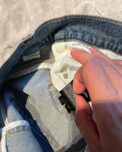 Amiri Thrash MX1 Denim Pants in Blue