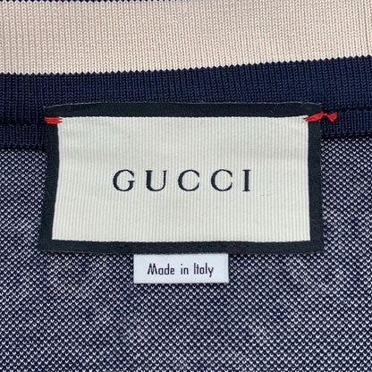 Gucci Blue Logo Print Zip Jacket