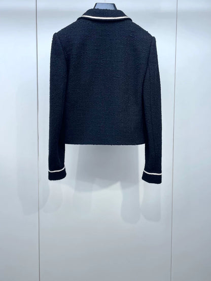 Celine Black and White Gold Button Jacket