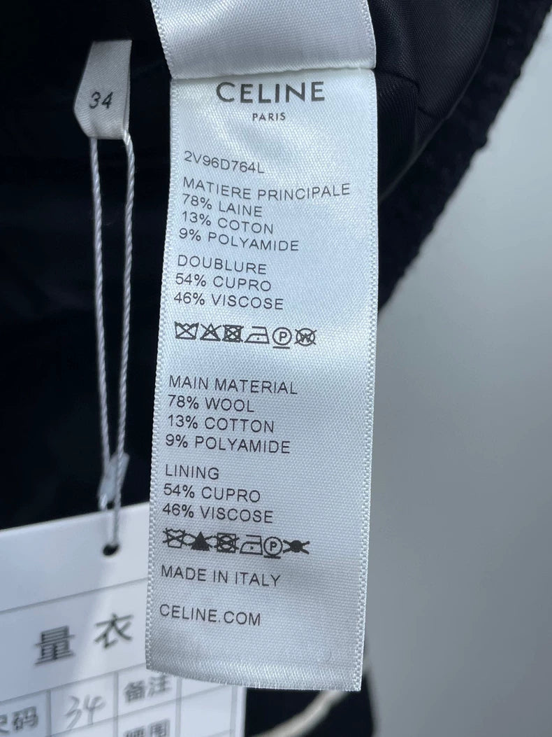Celine Black and White Gold Button Jacket