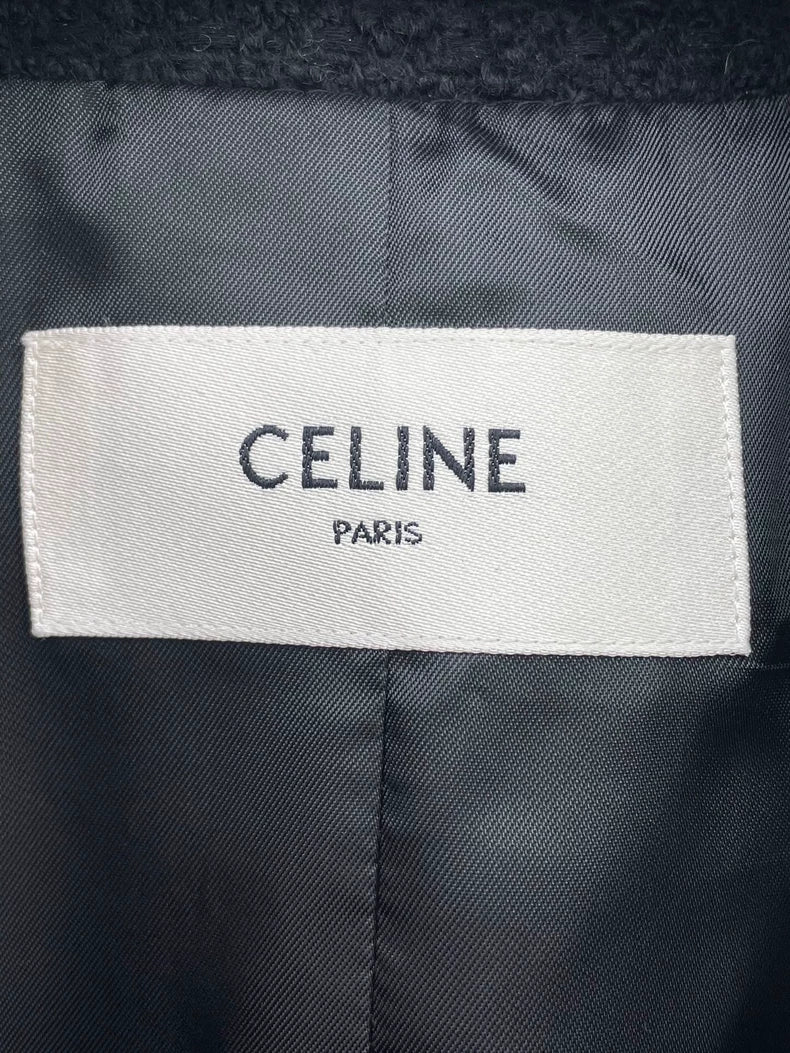 Celine Black and White Gold Button Jacket