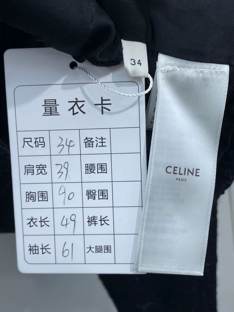 Celine Black and White Gold Button Jacket