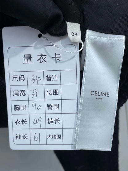 Celine Black and White Gold Button Jacket