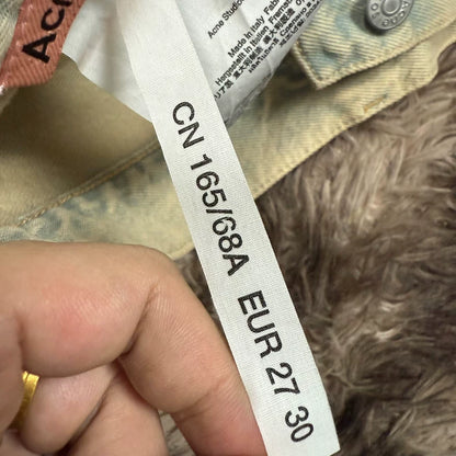 Acne Studios Beige High-Waist Wide-Leg Jeans