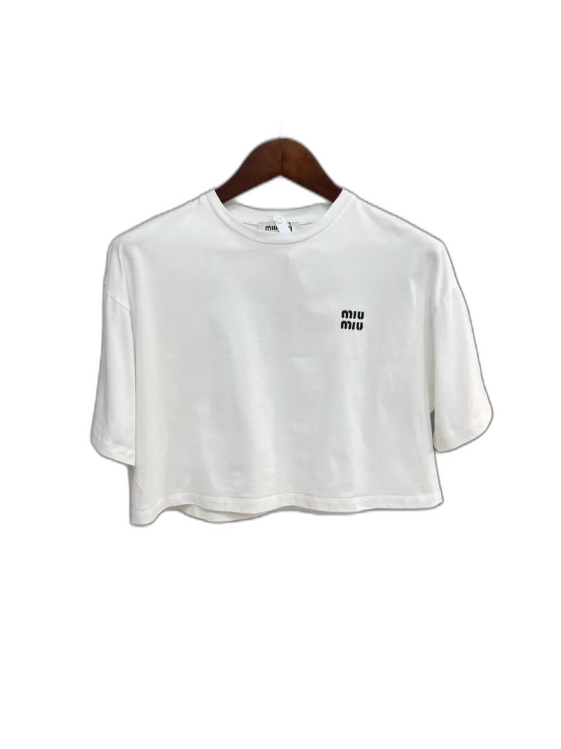 miumiu Short Logo Tee Size XS