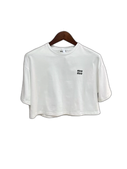 miumiu Short Logo Tee Size XS