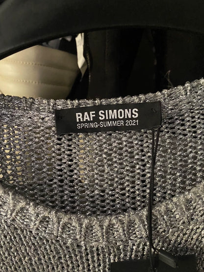 Raf Simons RS Silver Sequin Sweater-yf