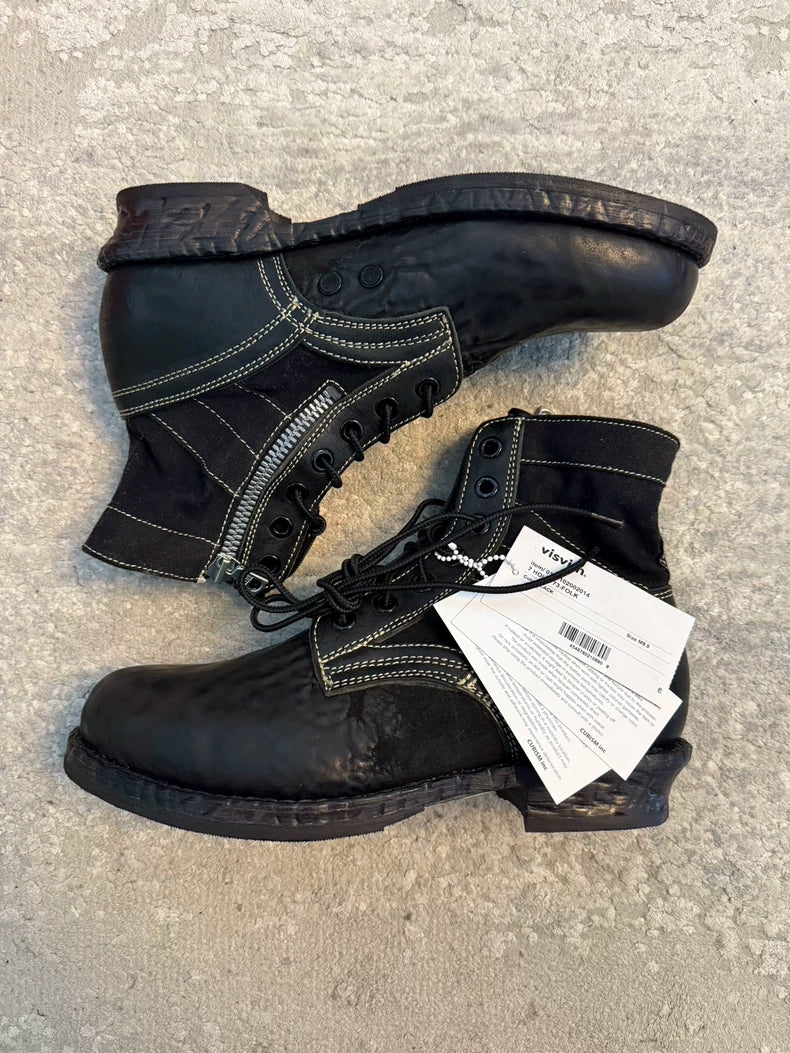 Visvim 7 Hole '73-Folk Boots Black