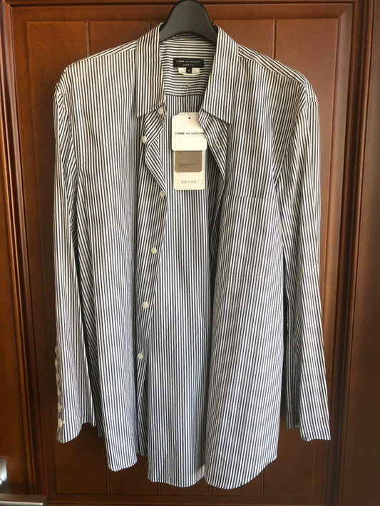 CDG HOMME PLUS Striped Button-Up Shirt