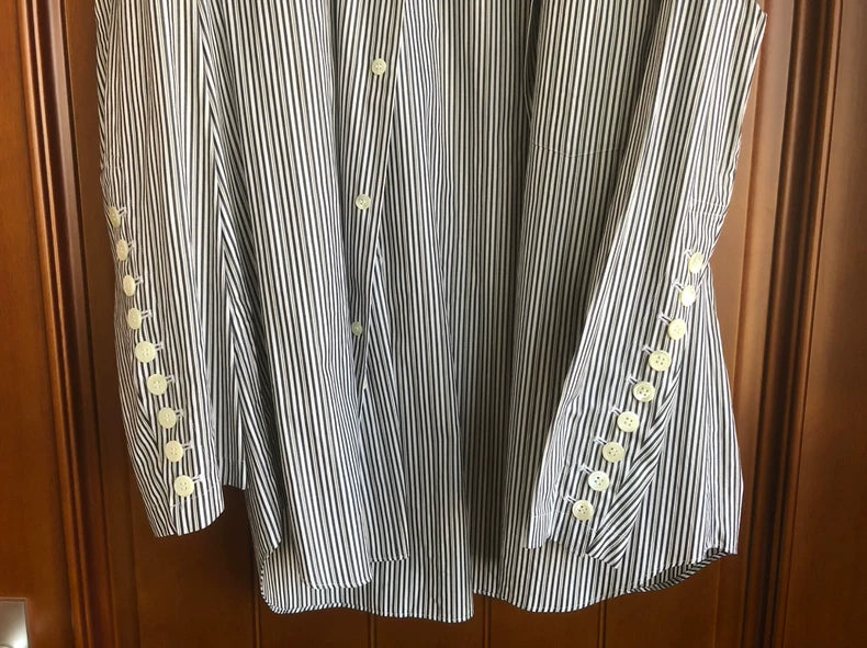 CDG HOMME PLUS Striped Button-Up Shirt