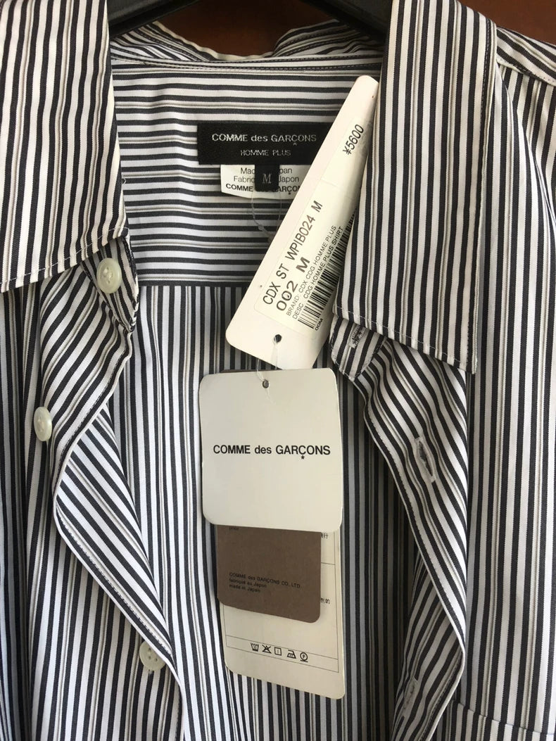 CDG HOMME PLUS Striped Button-Up Shirt