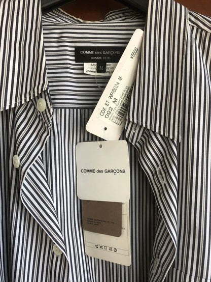 CDG HOMME PLUS Striped Button-Up Shirt
