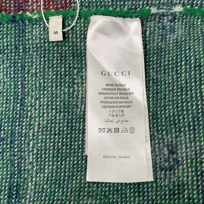 Gucci Green Ram Head Wool Sweater