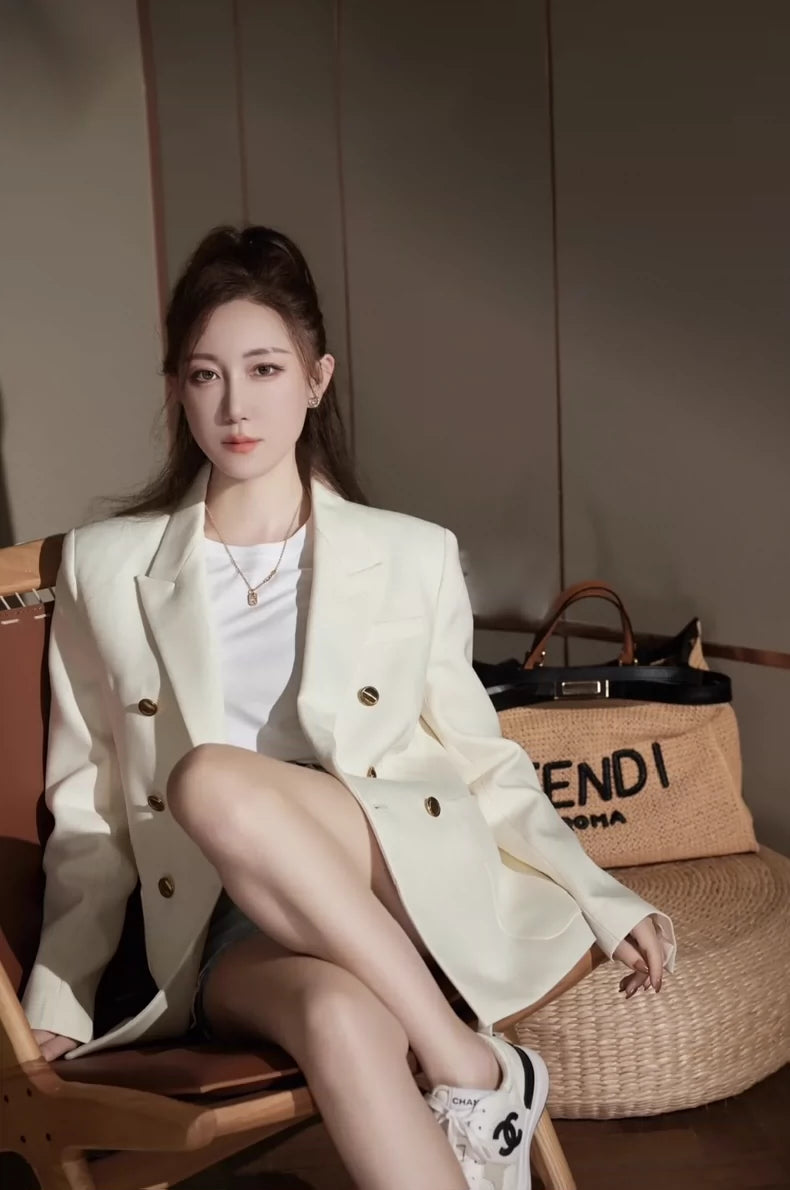 Saint Laurent Double-Breasted Wool Blazer